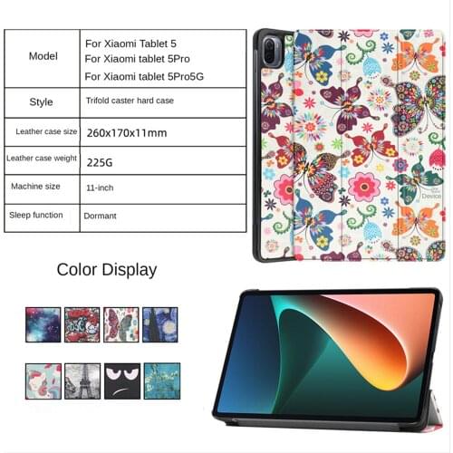 For Xiaomin Mi pad 5 Pro 5G 11 inch 2021 Tablet Case for Xiaomin Mipad 5 2021 Case Cover Auto Sleep/Wake Magnetic Coque+film