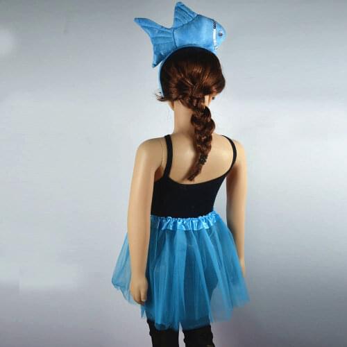 Girls Kids Children Animal Fish Crab Costume Cosplay Headband Tutu Skirt Tie Tail Set Birthday Party Props Halloween Holiday