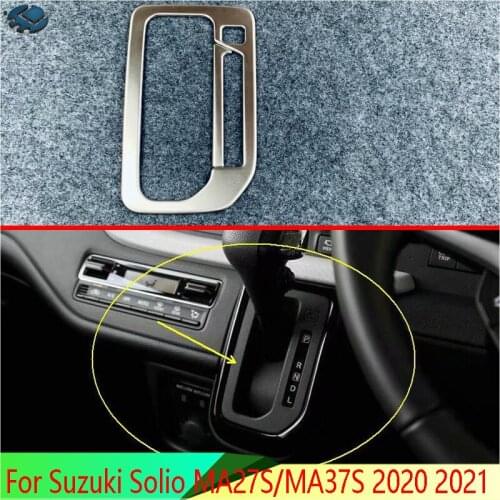 For Suzuki Solio MA27S/MA37S 2020 2021 Stainless Steel Gear Shift Panel Center Console Cover Trim Frame Car Styling Sticker