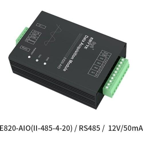 E820-AIO(II-485-4-20) RS485 Modbus 4-Channel Analog Acquisition Module RTU 4-20mA Wireless Transceiver RF Modem