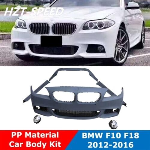 F10 MT Type PP Unpainted Car Body Kit Front Bumper Side Skirts Rear Bumper For BMW 5 Series F10 F18 Modify M5 2012-2016