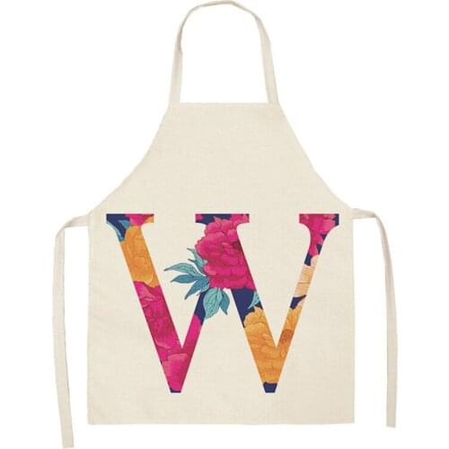 Color letter flower pattern kitchen apron women master apron Apron for hairdresser Woman kitchen apron goods for home kitchen