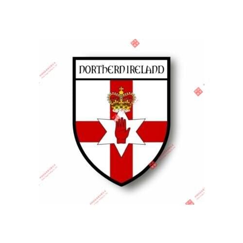 Interesting Car Stickers Decal Souvenir Vinyl Car Shield City Flag World Crest Northern Ireland Car Decal Decoration Laptop