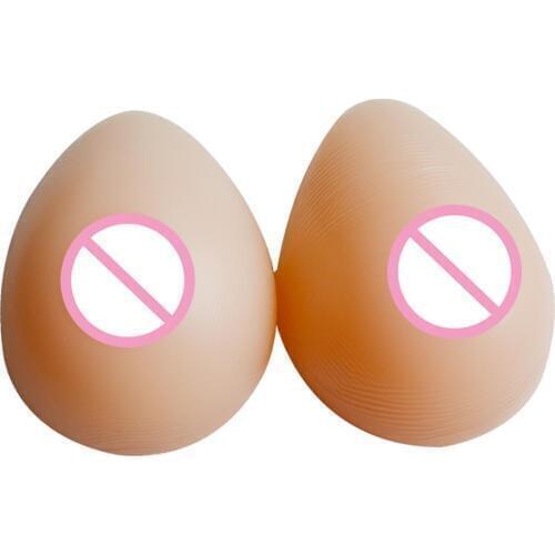 Artificial Silicone Breast Forms 1000g/Pair D Cup False Breasts Realistic Soft Nude Bust Enhancer For Crossdresser Transvestite