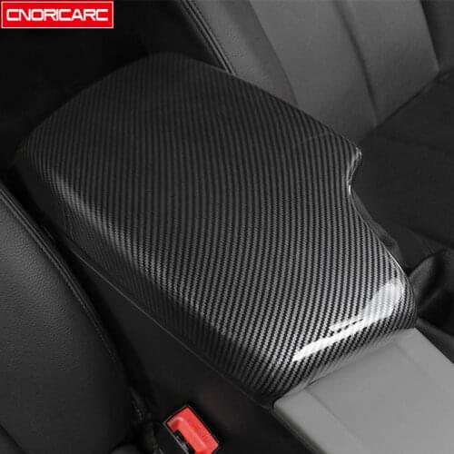 Carbon Fiber Color Center Console Armrest Storage Box Protection Cover Trim For BMW F30 F31 F32 F33 F36 3 4 Series 2013-2019 LHD