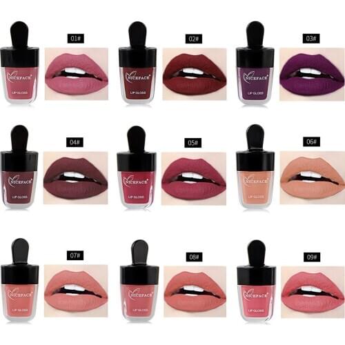 12 Color Matte Lipgloss Waterproof Wine Lip Tint Nude Gloss Lips Makeup Pigment Matte Liquid Lipstick rouge a levre matt
