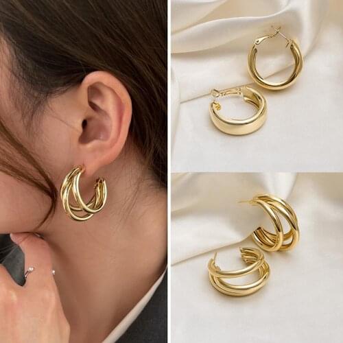 2021 New Fashion Big Circle Big Circle Earrings Ladies Earrings Geometric Round Pendant Earrings Girls Wedding Party Accessories
