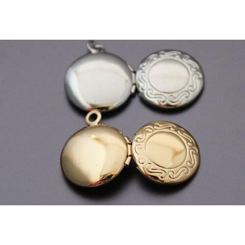 Wholesale 20pc/lot DIY Cute Little Round Photo Frame Locket Tiny Charms Pendant Jewelry Making Family Memories Gift