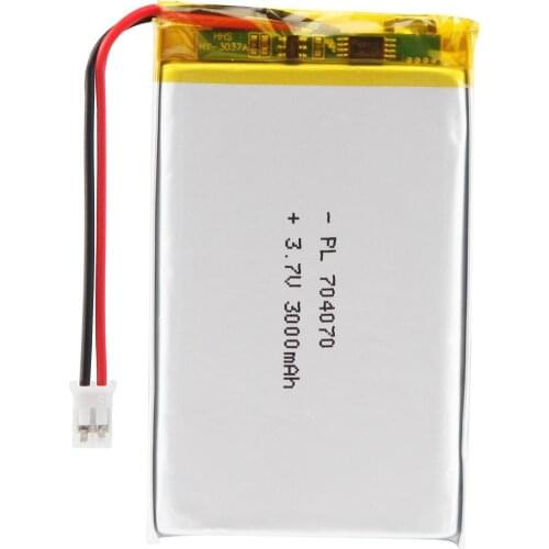 Mejuew 3.7V 3000mAh 704070 Rechargeable Lipo Battery with JST Connector