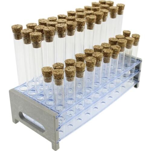 Plastic Test Tube with Cork Stopper Bead Storage Vial Containers Drop Shipping