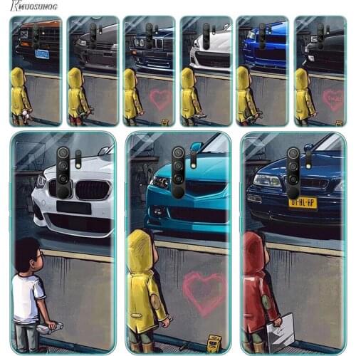 Transparent Cover Cute little boy car For Xiaomi Redmi K40 K30i K30T K30S K30 K20 10X GO S2 Y2 Pro Ultra Phone Case