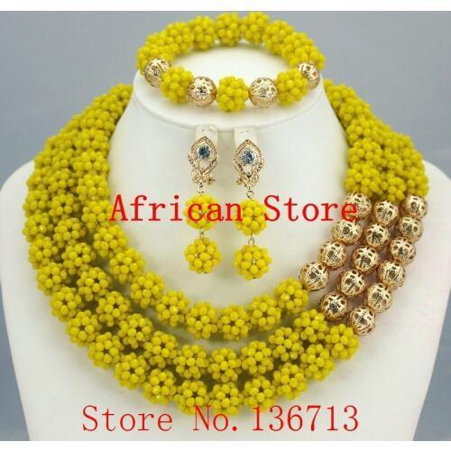 Multicolor Beads Bridal Jewelry Sets African Wedding Beads Dubai Jewelry Set Statement Necklace Free ShippingBS306-8