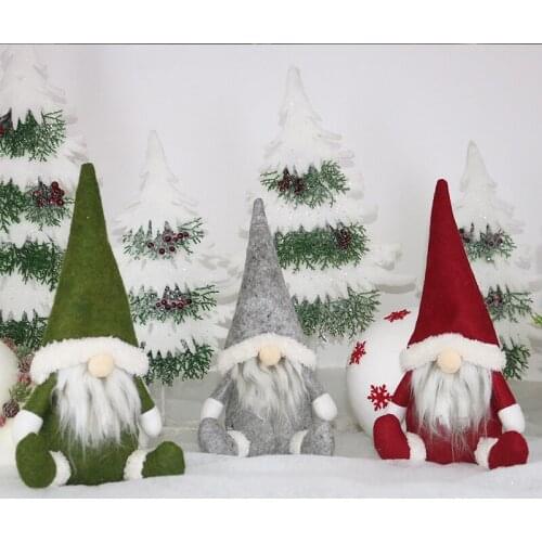 Christmas Decorations Cute Faceless Beard Dwarf Doll Non-Woven Material Xmas Party Gift Toys Window Display Home Decor Supplies