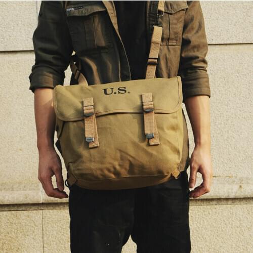 MILITARY OUTDOOR WW2 US ARMY M1936 M36 MUSETTE FIELD BAG BACK PACK HAVERSACK armyshop2008