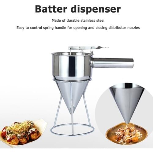 Baking Batter Piston Funnel Paste Measurement Bracket Stainless Steel Cake Cream Dosing Dispenser for Kitchen Accessoriesc