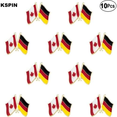 Canada & Germany Flag Lapel Pin Flag badge Brooch Pins Badges 10Pcs a Lot