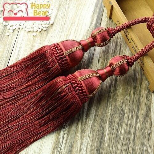 1 pair Europe style Rayon Knit Curtain Tieback Decoration Accessories Exquisite Tieback Europe Double Ball Curtain Accessories