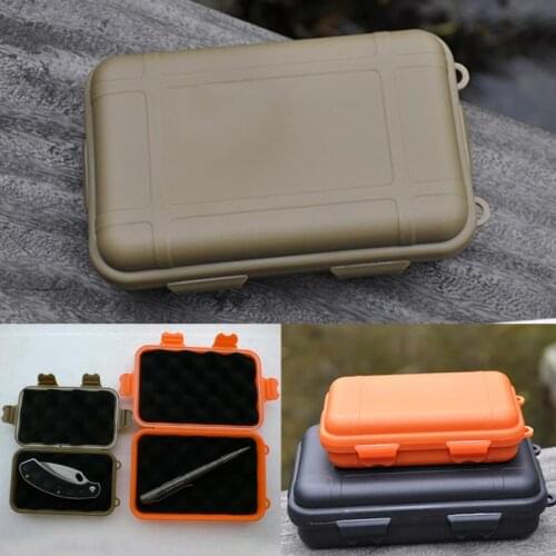2pcs Outdoor Airtight Survival Storage Case Shockproof Waterproof Camping Travel Container Carry Storage Box Size S/L
