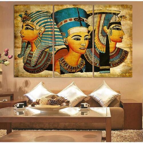 3pcs 5D diy diamond painting Egypt Pharaoh Of Ancient ,cross stitch,full diamond embroidery,diamond mosaic needlework home decor