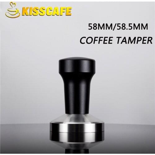 58/58.5mm Coffee Tamper Flat Base 304 Stainless Steel Espresso Powder Hammer Coffee Accessories For Barista Tools