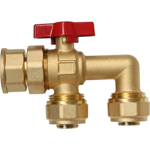 Floor Heating Manifold Aluminum-plastic 25-ball Valve Brass Three-way Diverter Valve 1 Inch Inner And Outer Wire Dn25