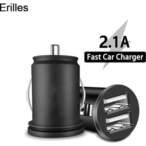 2.1A Dual USB Car Charger For Samsung Xiaomi Mobile Phone Car-Charger For iPhone XS 11 pro Universal USB Charger Fast Charging
