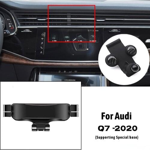 Car Mobile Phone Holder For Audi Q7 2020 Air Vent Outlet Clip Mounts Stand GPS Gravity Navigation Bracket Car Accessories