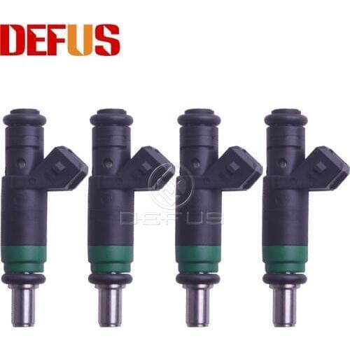 DEFUS 4PCS OEM 98MF-BC Fuel Injector Nozzle For Ford Focus Fiesta Fusion C-Max B-Max 1.25 1.4 1.6 98-04 0280158200 1429840 New