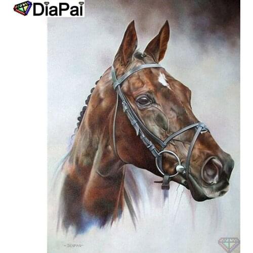 DIAPAI 5D DIY Diamond Painting 100% Full Square/Round Drill "Animal horse" Diamond Embroidery Cross Stitch 3D Decor A22925