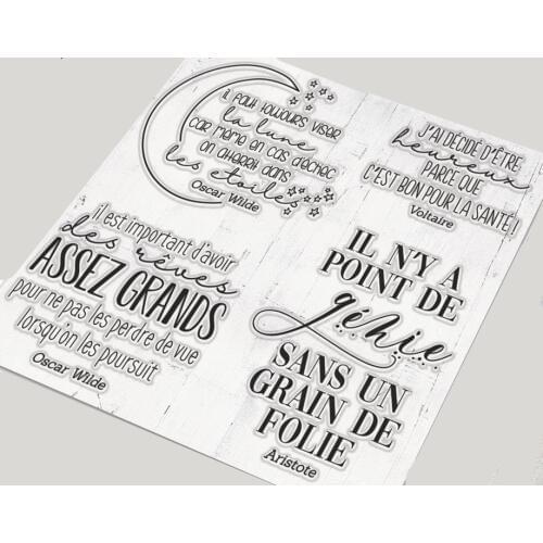 French Transparent Clear Silicone Stamp/Seal for DIY scrapbooking/photo album Decorative clear stamp A1721