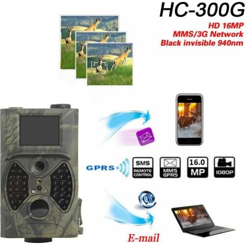 HC-300A Hunting Trail Camera GPRS MMS 12MP 1080P IR Night Vision Digital Trail 5MP Color CMOS IP54 Outdoor Video Camera 2" TF