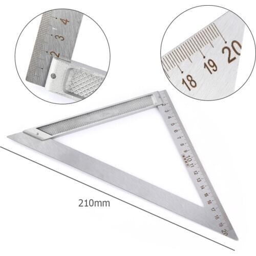 Metal Steel Engineers Try Square Set Woodworking Wood Measuring Drawing Tool Right Angle Ruler 90 Degrees Measurement Instrument