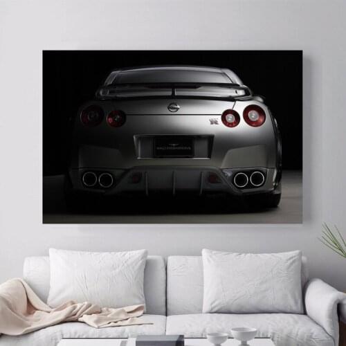 Nissan GT R R35 TUNING Supercar Poster Canvas Painting Wall Art Painting Silk Prints Bedroom Living Room Modern Home Decoration