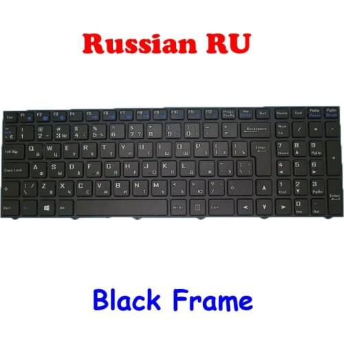 Laptop Keyboard For CLEVO NJ50CU CVM18H86SU-4302 6-80-NJ500-280-1 Russian RU Black Frame/NO Frame New(Big Enter)