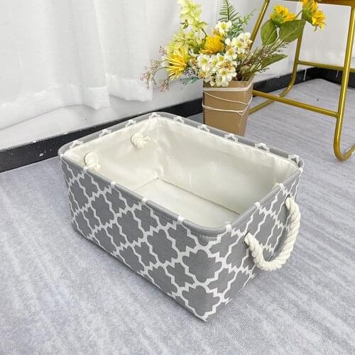 Storage Box Basket Organizer For Toys Cloth Living Room Laundry Portable Decorative Collapsible Storage Canvas Bathroom Closet