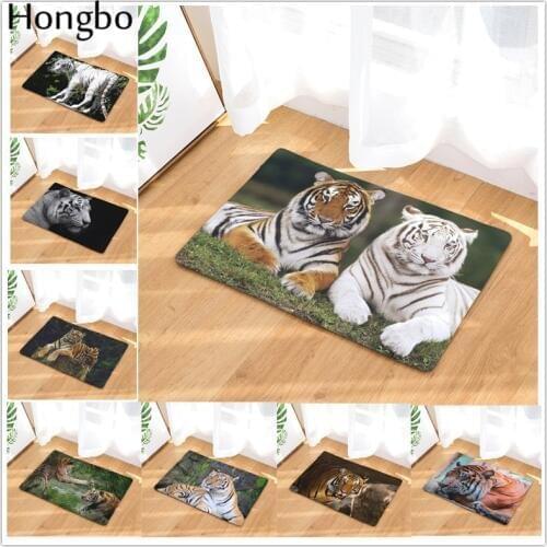 Hongbo Tiger Print Carpets Anti-Slip Floor Mat Outdoor Bathroons Rugs Front Door Mats 40X60cm 50x80cm