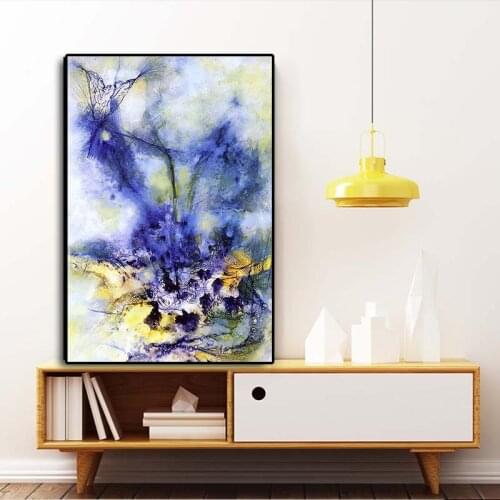 Colorful Landscape Abstract Oil Painting on Canvas Cuadros Art Posters and Prints Wall Art Picture For Living Room Decoration