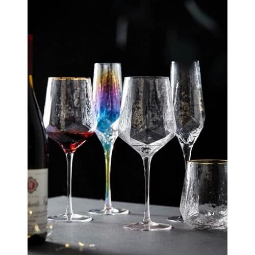 Creative colorful Glass cup Whiskey champagne glass cups Party beer glass wine glass wedding home Drinkware