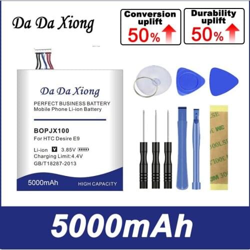 DaDaXiong 5000mAh BOPJX100 Li-ion Phone Battery for HTC One E9 Battery E9w E9+ Plus E9PW Powerful Business Batterie