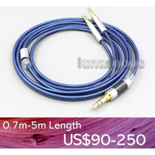 LN006803 High Definition 99% Pure Silver Earphone Cable For Pioneer Amiron Home Aventho Pioneer SE-MONITOR 5 SEM5 3.5mm Pin