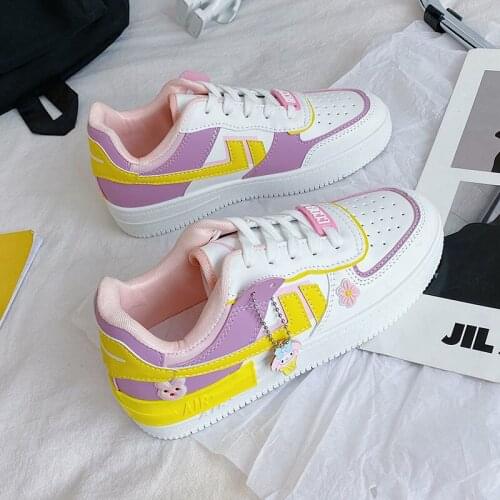 Little White Shoes Womens Sneaker 2021 New Girl Cute Niche Flat Board Shoes Student Sweet Sports Vulcanized Shoes