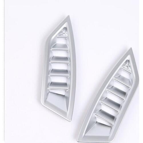 2PCS Matte Silver ABS Chrome Car Air Conditioner Vent Outlet Cover Trim Molding For SUBARU XV 2018 Car Styling Accessories