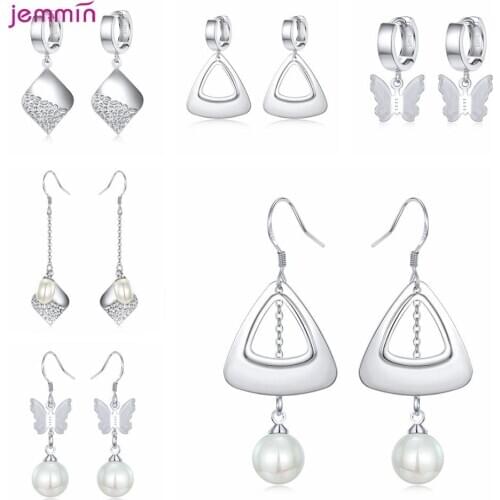 Latest Fashion Jewelry Accessory 925 Sterling Silver Drop Earrings For Girls Best Gifts Amazing Styles Dangle Earrings