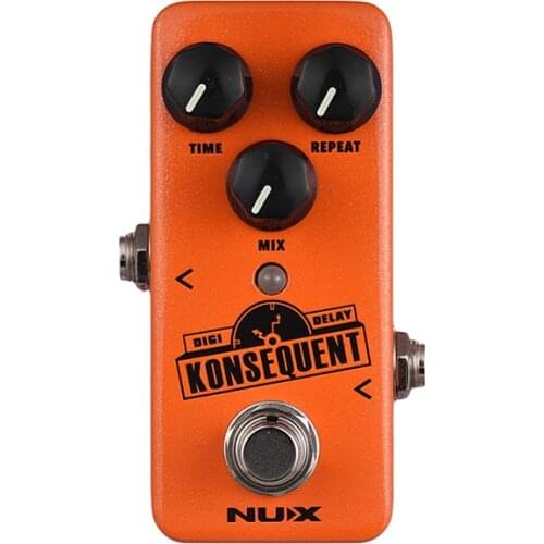 NUX NDD-2 Konsequent Digital Delay Guitar Effect Pedal 800ms Delay Range Tap Tempo Function Full Metal Shell True Bypass Parts