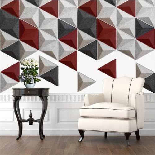 Custom 3d Stereo Geometric Triangle Photo Wall Paper 3D Nordic Living Room Bedroom Decor Mural Wallpaper Papel De Parede 3d