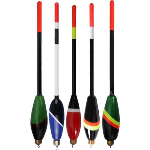 Fishing Bobbers 5pcs/Set Cork Float Antenna Balsa Wood Lightweight Floats Kit 17.5-18cm Buoyancy 3+2g Floating for Bass/Carp