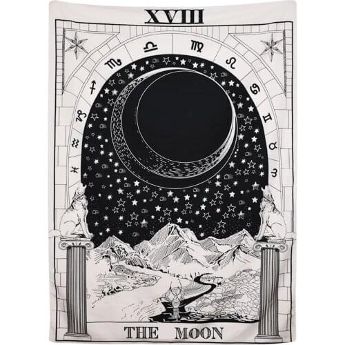Tarot Tapestry Moon And Star Sun Tapestry Medieval Europe Divination Tapestry Wall Hanging Mysterious Wall Tapestry Home Decor