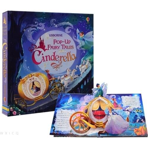 POP UP Fairy Tale Cinderella English Educational 3D Flap Picture Books Children Kids Reading Book