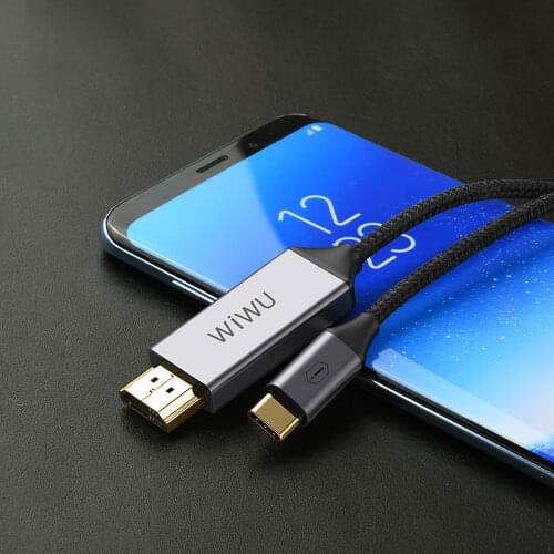 WiWU Type-c to HDMI 4K USB 3.1 Hub for MacBook Durable Line HDMI Adapter High Quality USB Type-c to HDMI Adapter for Dell
