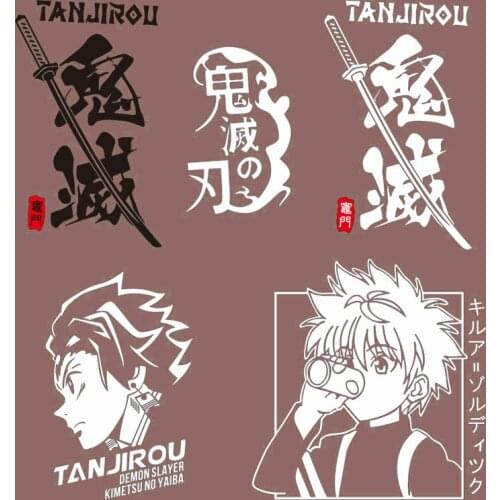 Japan Anime Iron on Transfer Letter Patches for Kids Clothing DIY T-shirt Badge Washable Stickers Applique on Clothes Heat Press